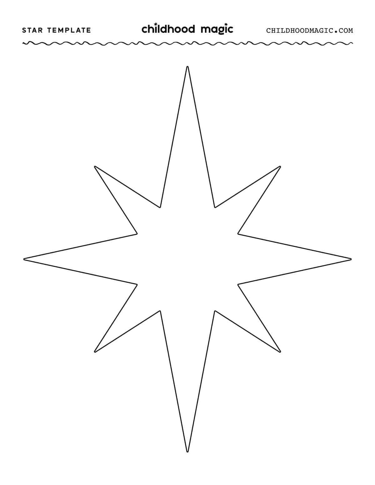 Star shape template