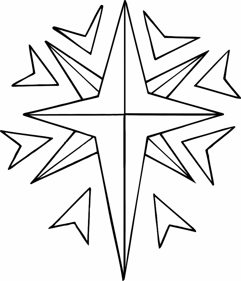 Free printable star coloring pages for kids