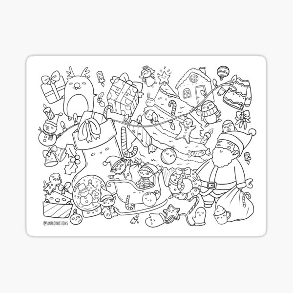 Christmas coloring stickers for sale