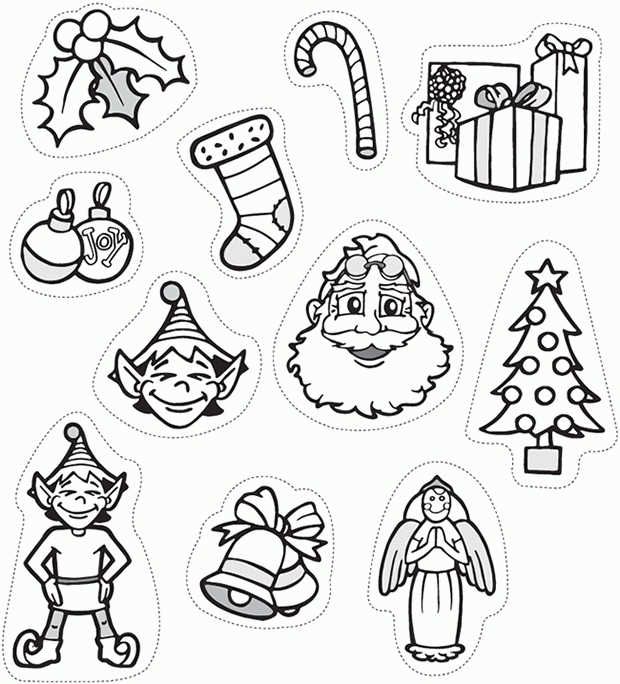 Christmas ornaments coloring sheets pdf