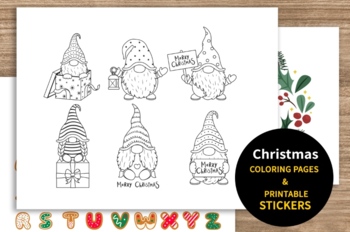 Christmas stickers christmas coloring pages christmas activites by mokileart