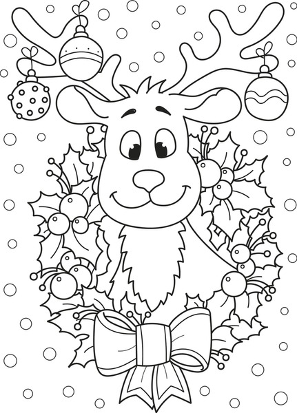 Thousand christmas coloring book royalty