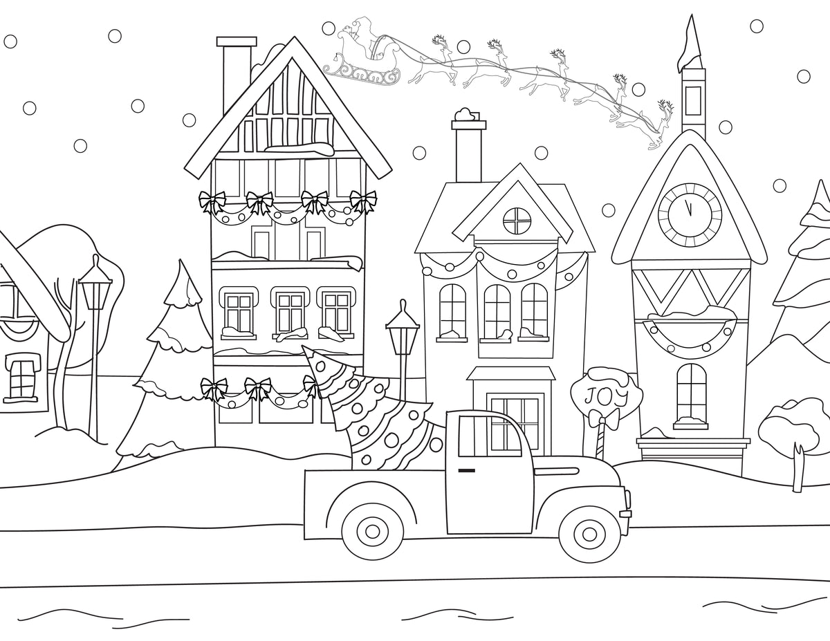 Christmas coloring pages for adults pages â freebie finding mom