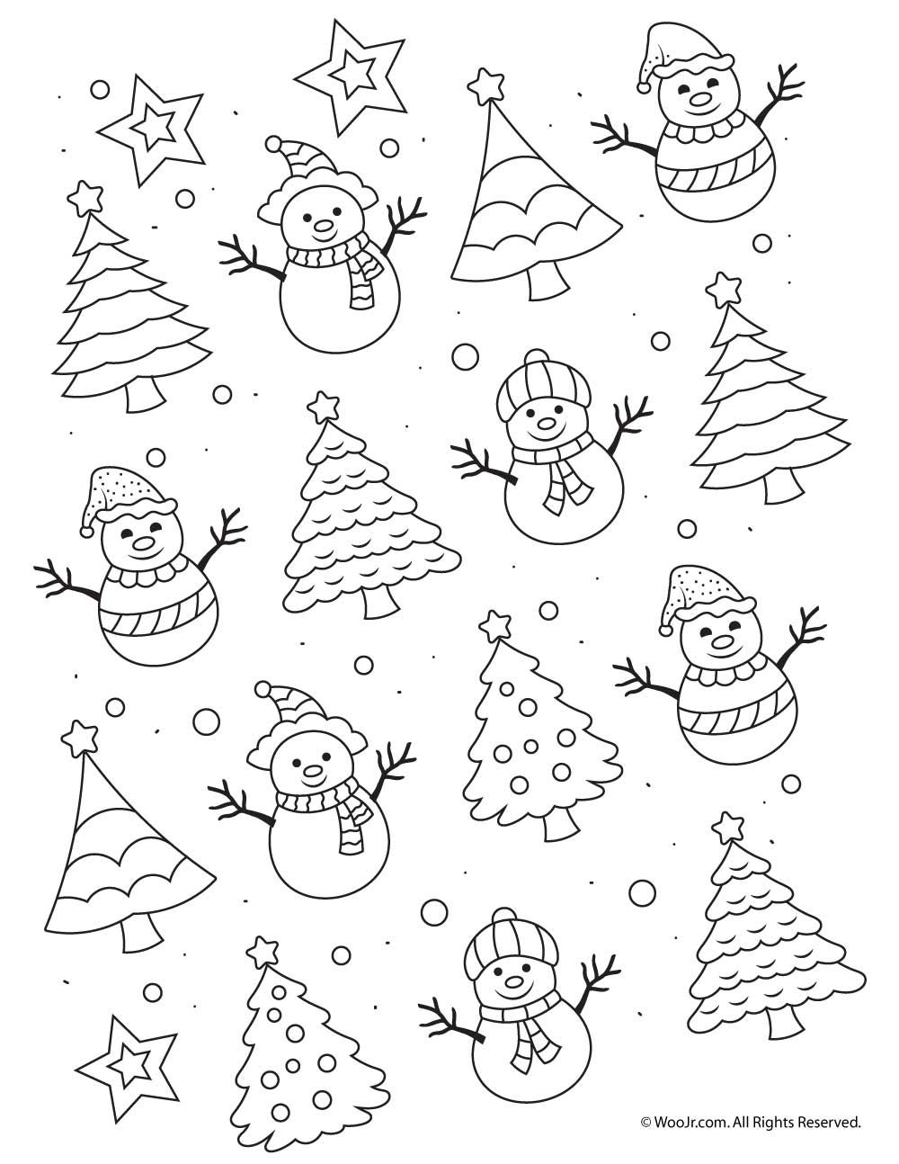 Beautiful prtable christmas adult colorg pages woo jr kids activities childrens publishg christmas colorg pages christmas colors snowman colorg pages