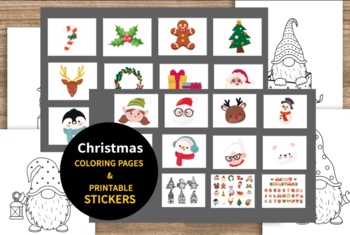 Christmas stickers christmas coloring pages christmas activites by mokileart