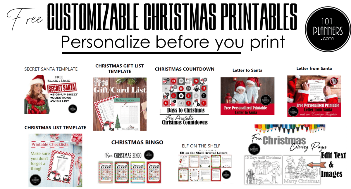 Free christmas printables