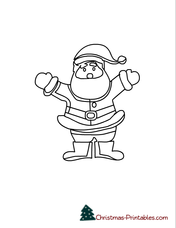 Free printable santa coloring pages