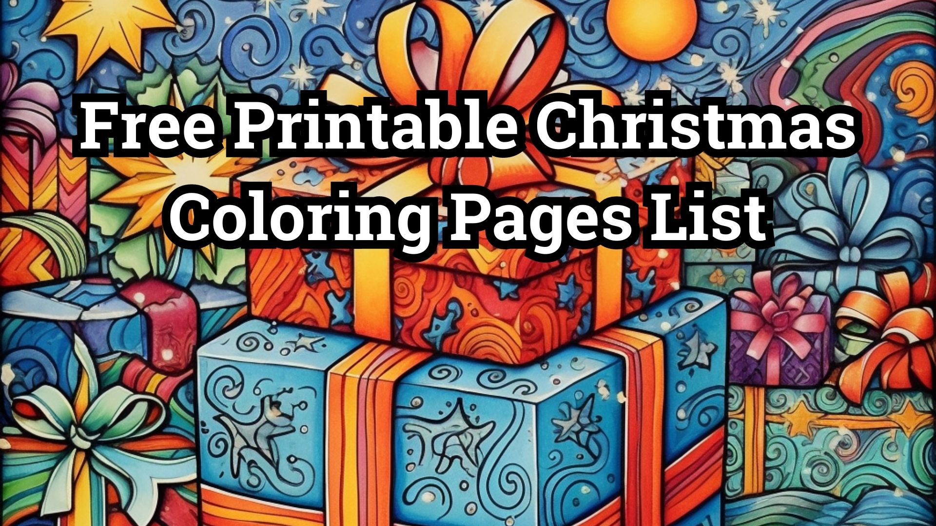 Free printable christmas coloring pages list