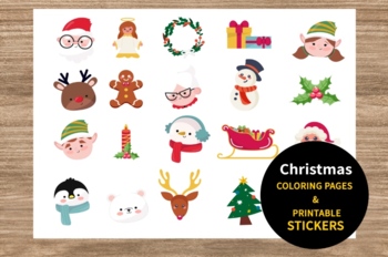 Christmas stickers christmas coloring pages christmas activites by mokileart