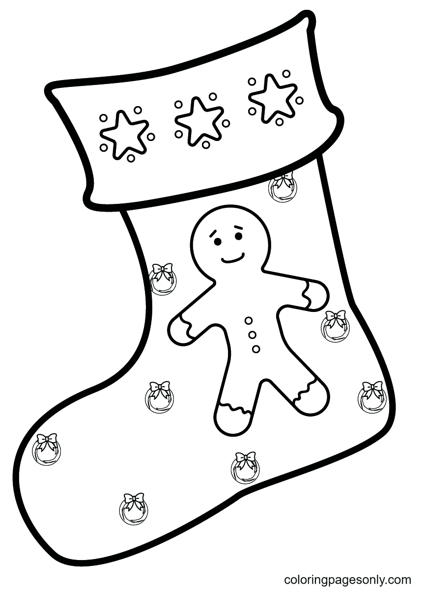 Christmas stockings coloring pages printable for free download