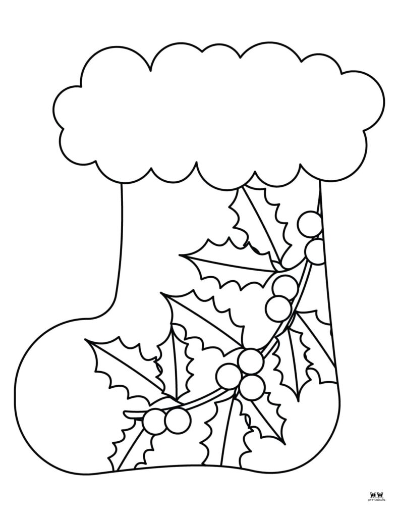 Christmas stocking coloring pages