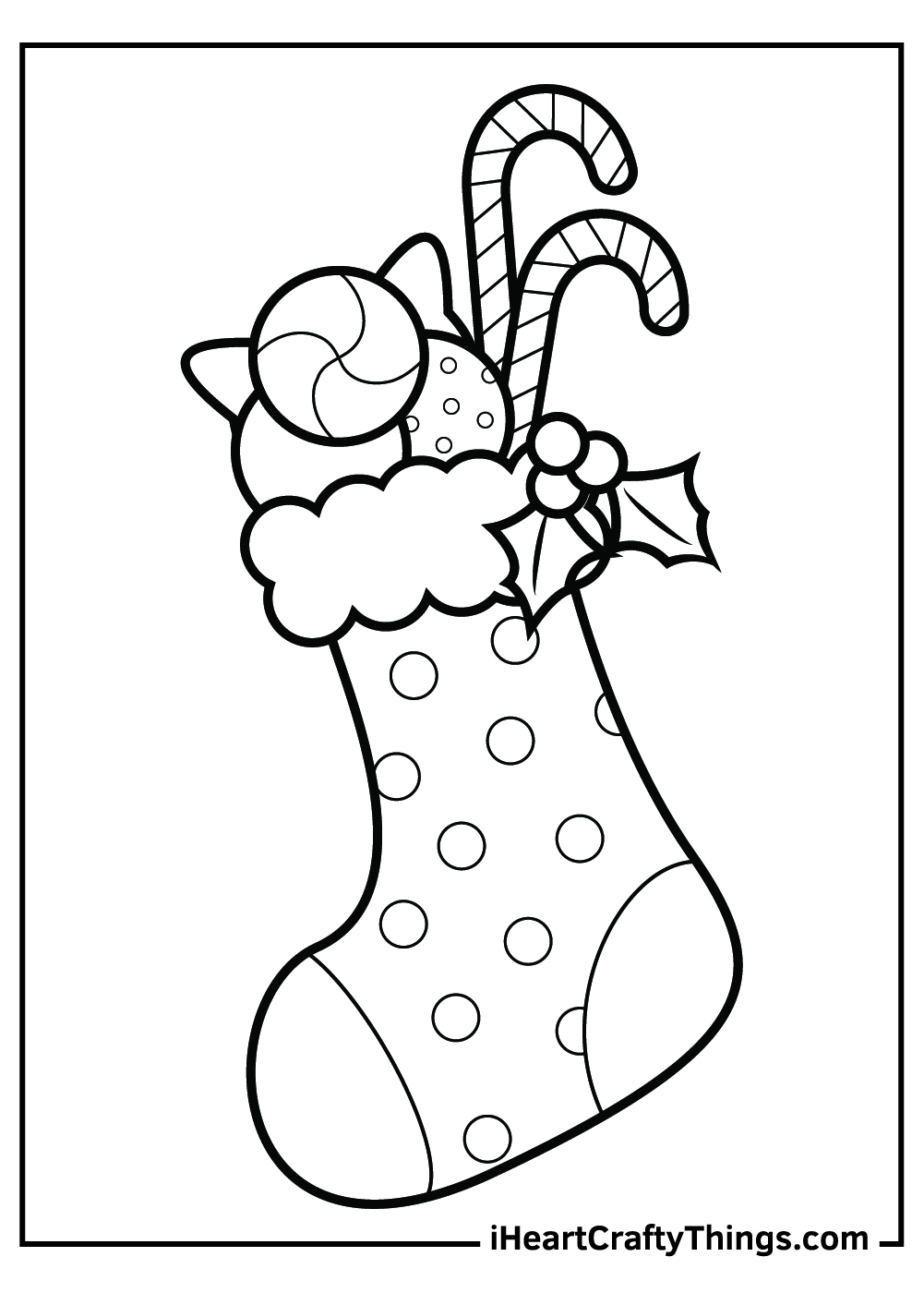 Christmas stocking coloring pages free printables