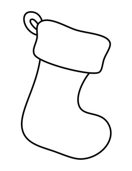 Christmas stocking templates christmas stocking coloring page stocking outline