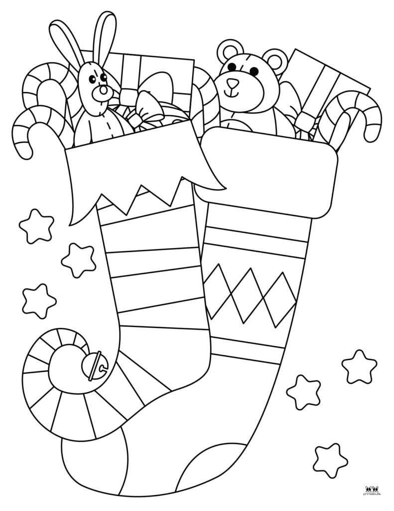 Christmas stocking coloring pages