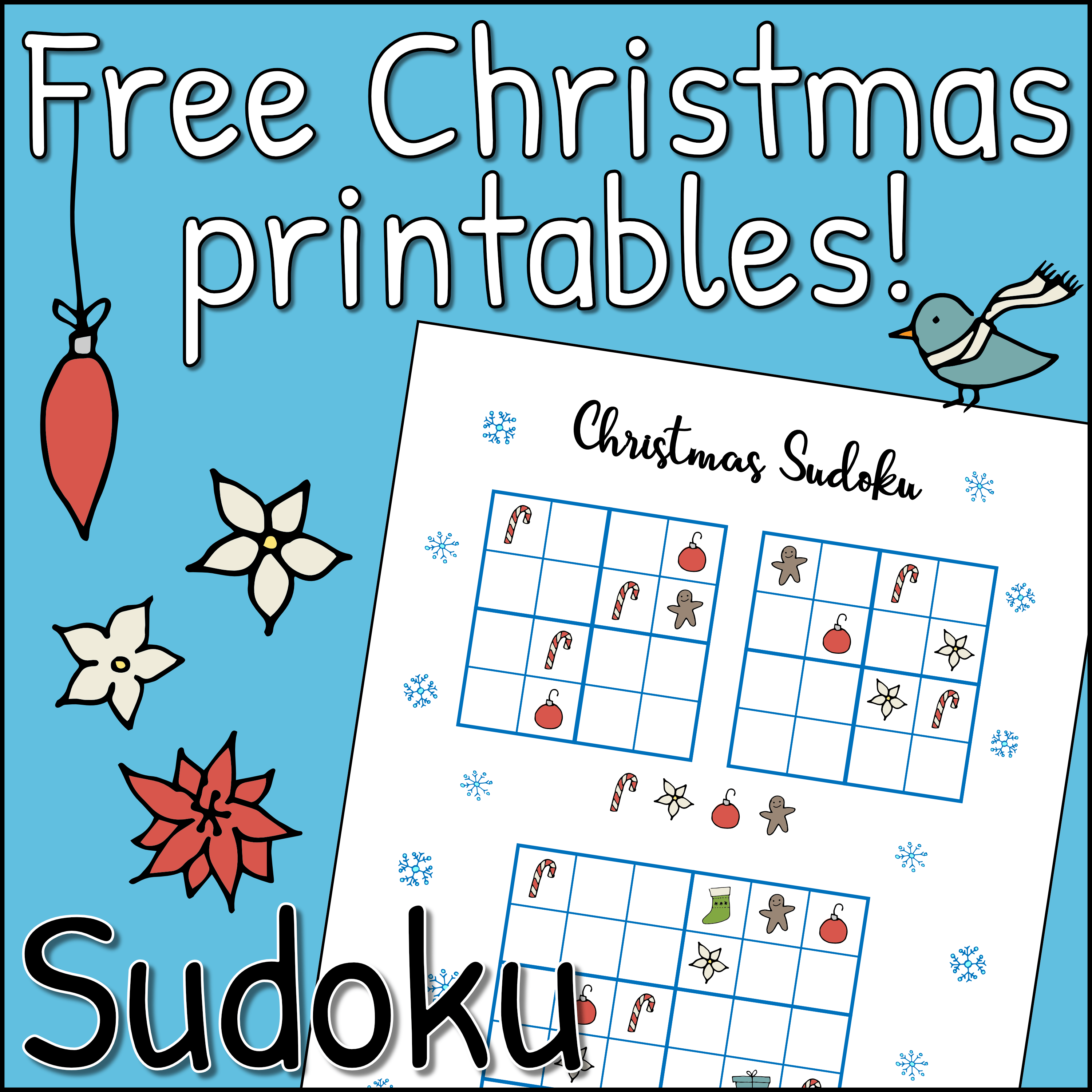 Free christmas printables â sudoku mama geek