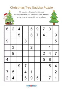Free printable christmas sudoku puzzles