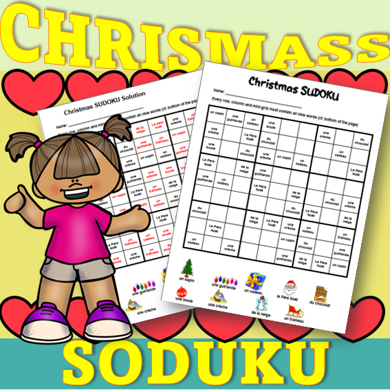 Joyeux noãl solve festive french christmas sudoku puzzles made by teachers
