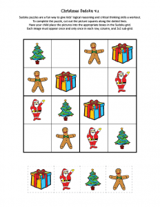 Christmas sudoku puzzl sudoku puzzl sudoku christmas art for kids
