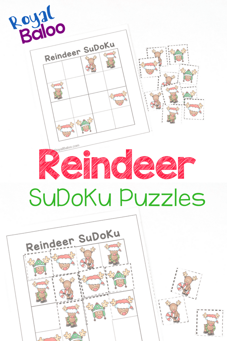 Reindeer sudoku puzzles â christmas logic fun â royal baloo