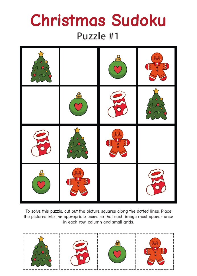 Printable sudoku puzzles for kids