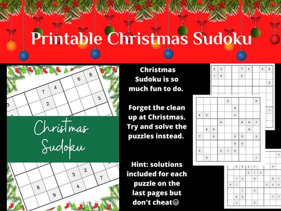 Christmas games bundle printable sudoku word search maze puzzle word puzzle christmas colouring pages printable