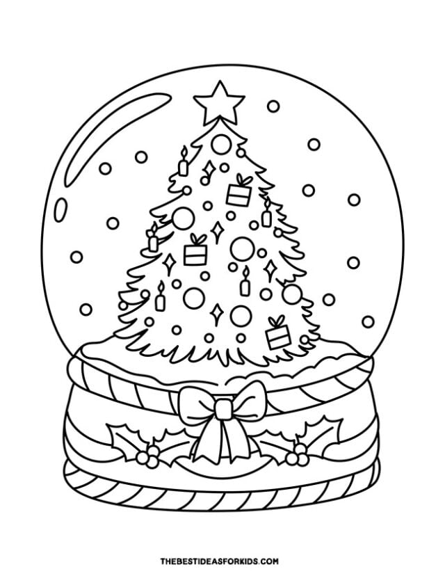 Christmas tree coloring pages free printables