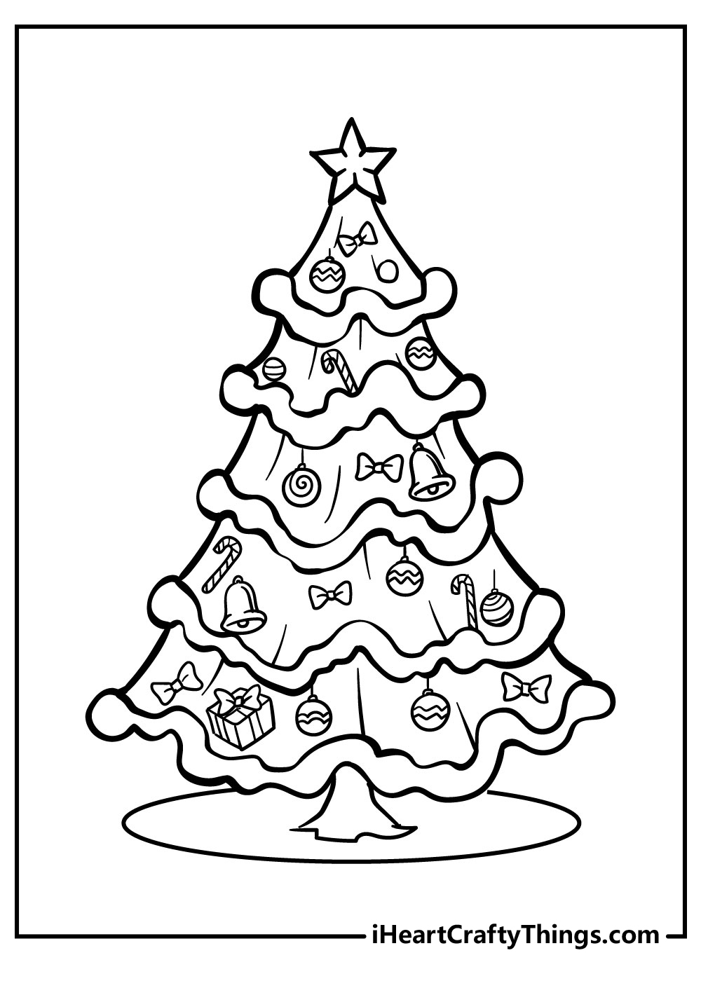 Christmas tree coloring pages free printables