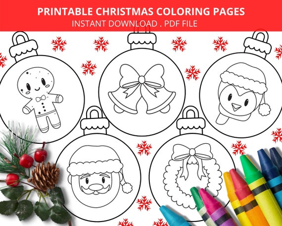 Printable christmas coloring pages xmas ornaments coloring crafts for kids christmas decorations christmas tree balls coloring pages