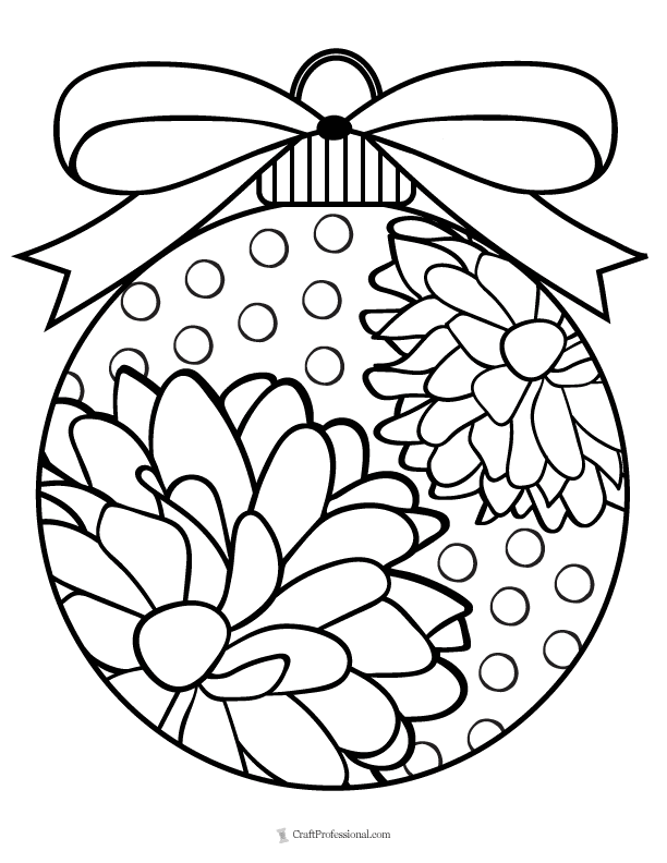 Christmas ornament coloring pages