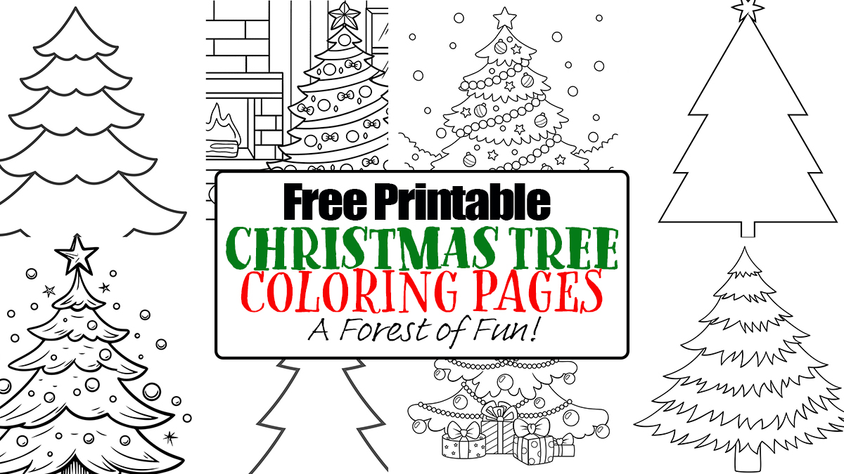 Free printable christmas tree coloring pages a forest of fun