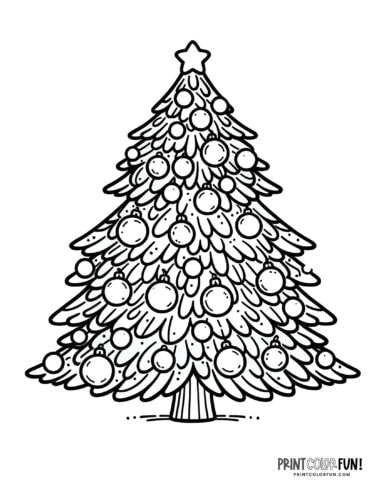 Christmas tree coloring pages clipart the ultimate free printable collection at