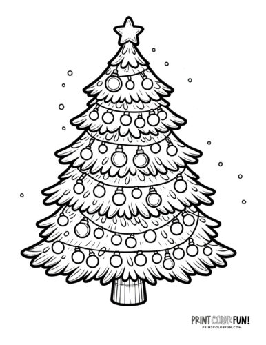 Christmas tree coloring pages clipart the ultimate free printable collection at