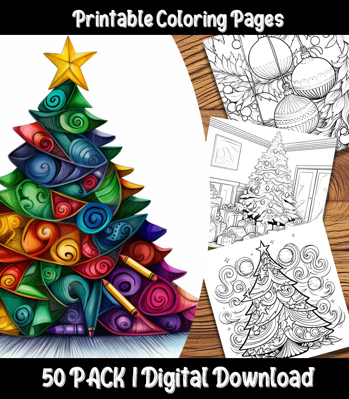 Christmas tree coloring pages the happy colorist