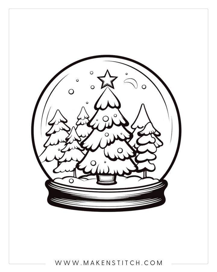 Christmas tree coloring pages for kids adults