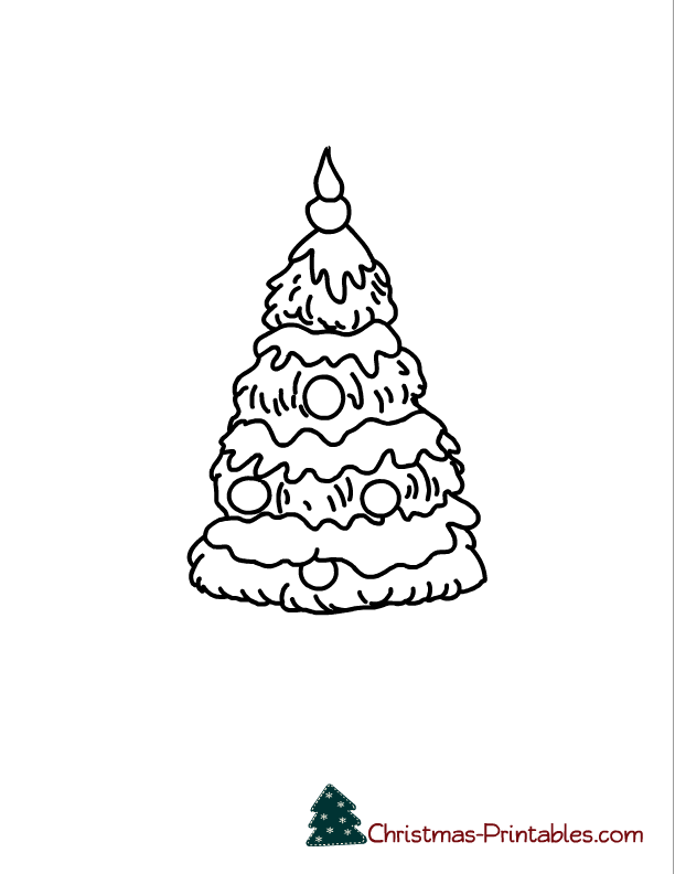 Free printable christmas tree coloring pages