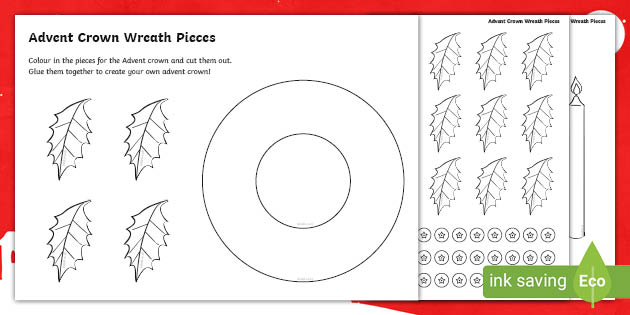 Christmas wreath template printable primary craft resource