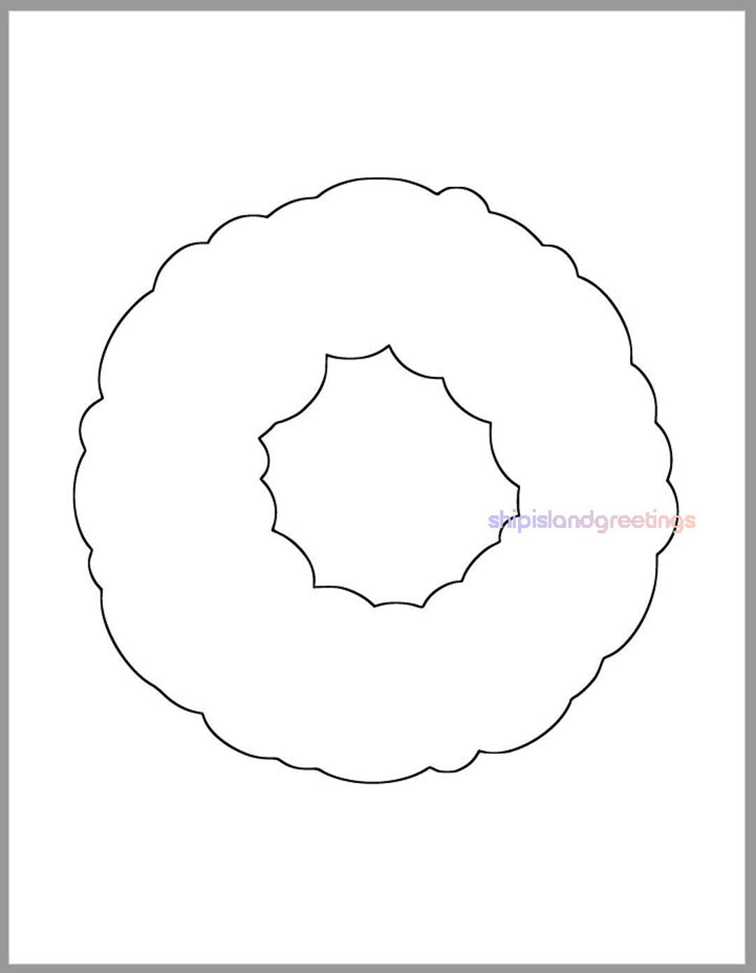 Printable wreath template