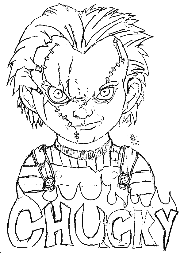 Chucky coloring pages printable for free download