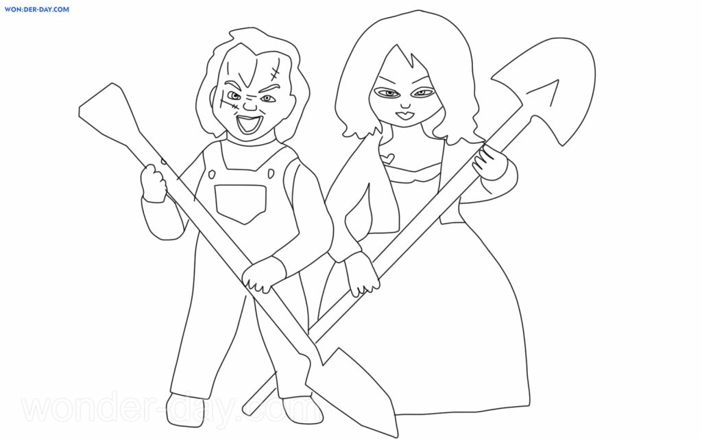 Chucky coloring pages wonder day â coloring pages for children and adults