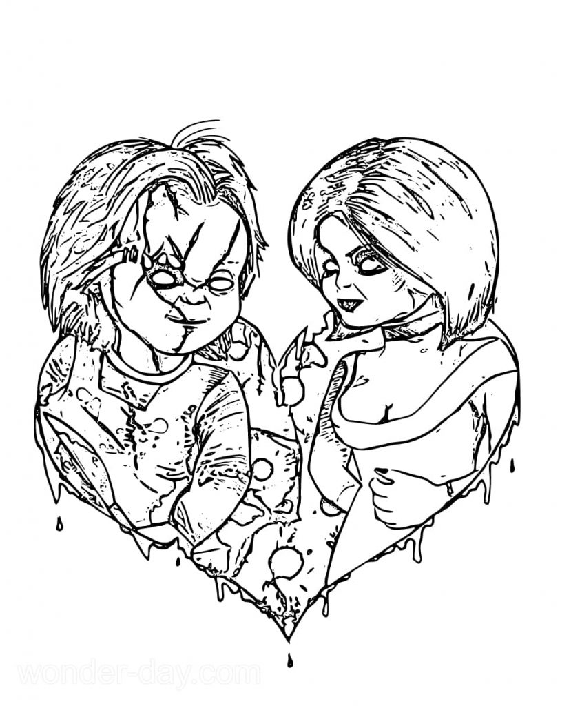 Chucky coloring pages wonder day â coloring pages for children and adults