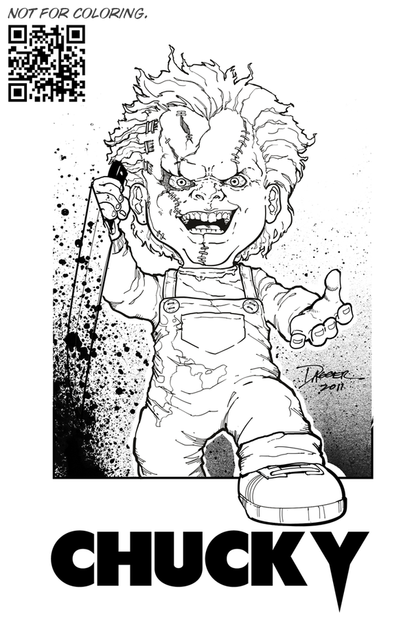 Chucky scary coloring pages scary drawings chucky drawing