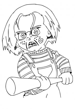 Free printable chucky coloring pages for adults and kids