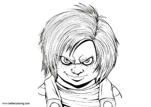 Creative photo of chucky coloring pages