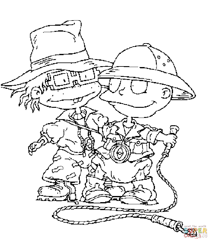 Tommy and chuckie coloring page free printable coloring pages