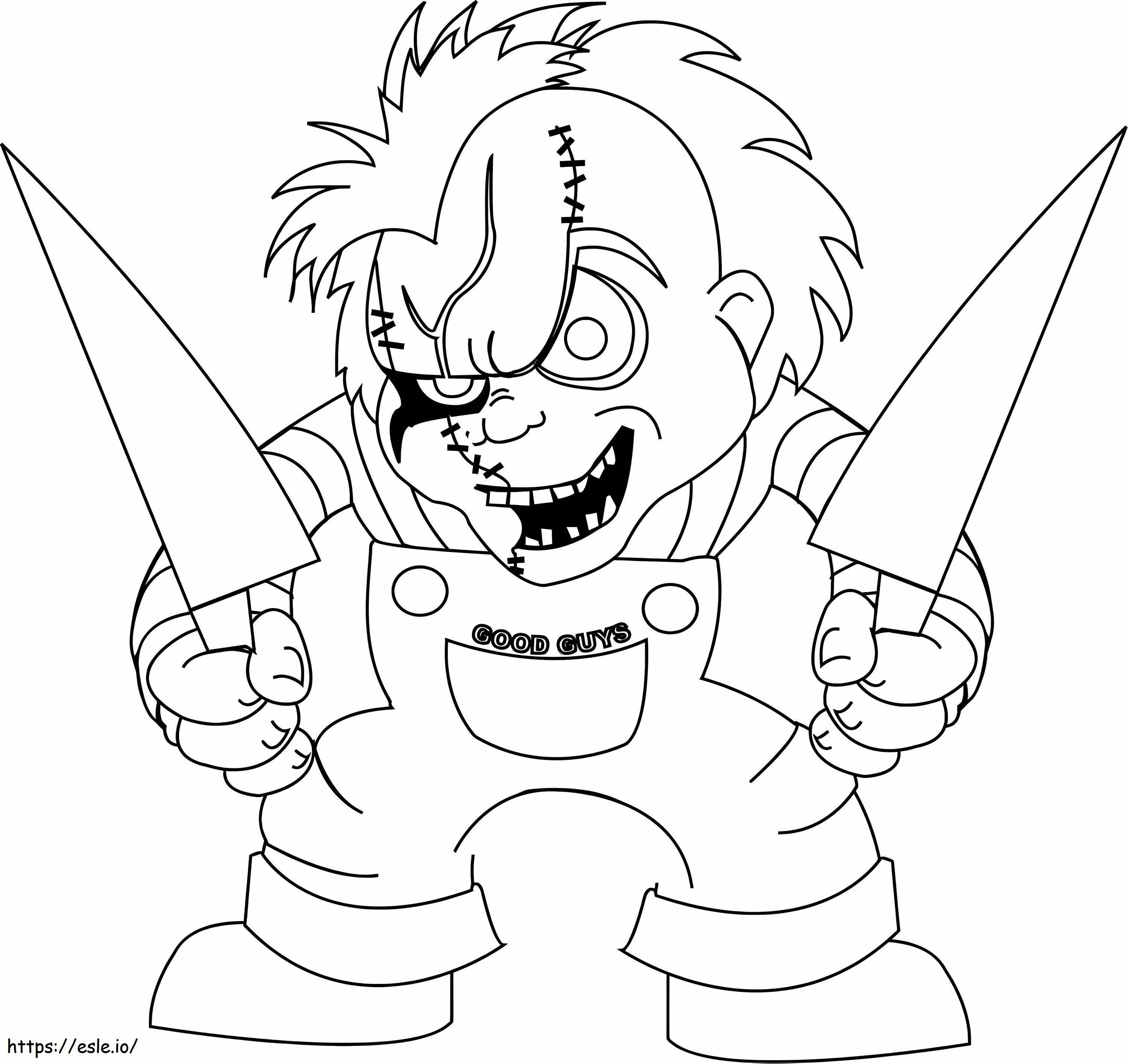 Free chucky coloring page