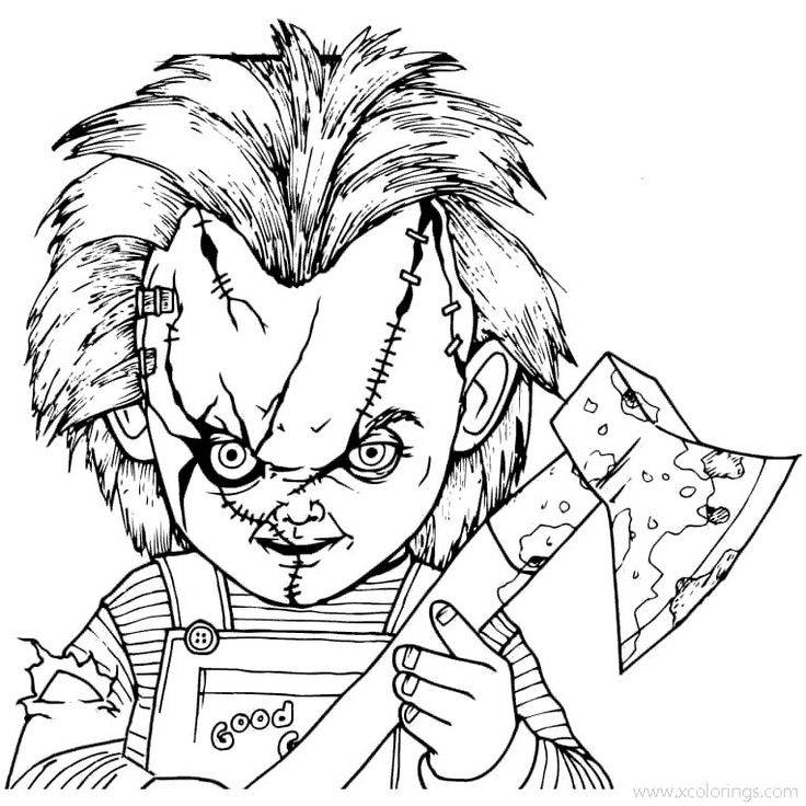 Baby chucky coloring pages