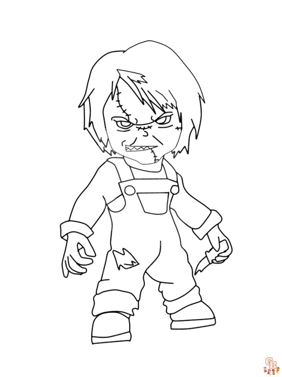 Chucky coloring pages printable free and easy to color