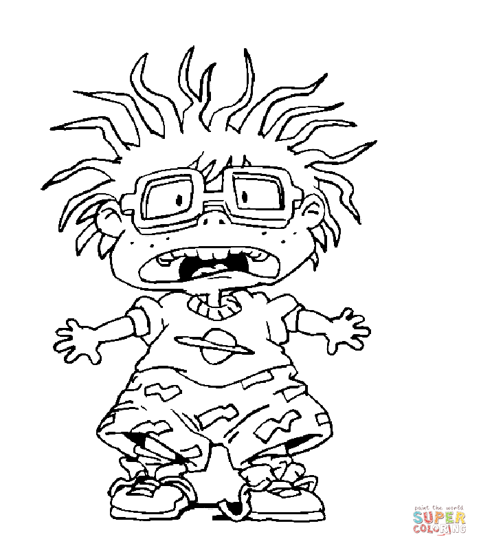 Scared chuckie coloring page free printable coloring pages