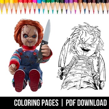 Chucky coloring pages printable coloring page horror chucky pdf