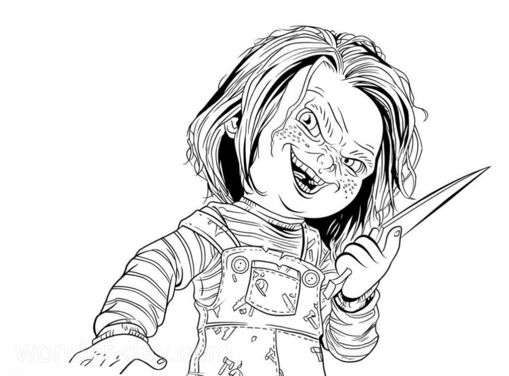 Chucky coloring pages wonder day â coloring pages for children and adults